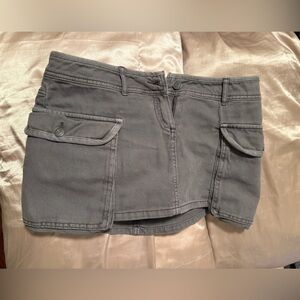Garage Denim Light Gray Skort